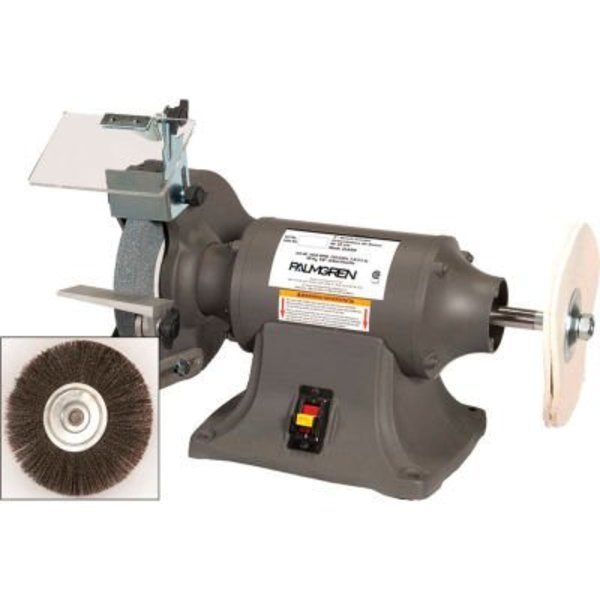 C.H. Hanson Palmgren 9682068 Bench Grinder Buffer , 6" Wheel Dia, 1/4HP, 115/230V 9682068